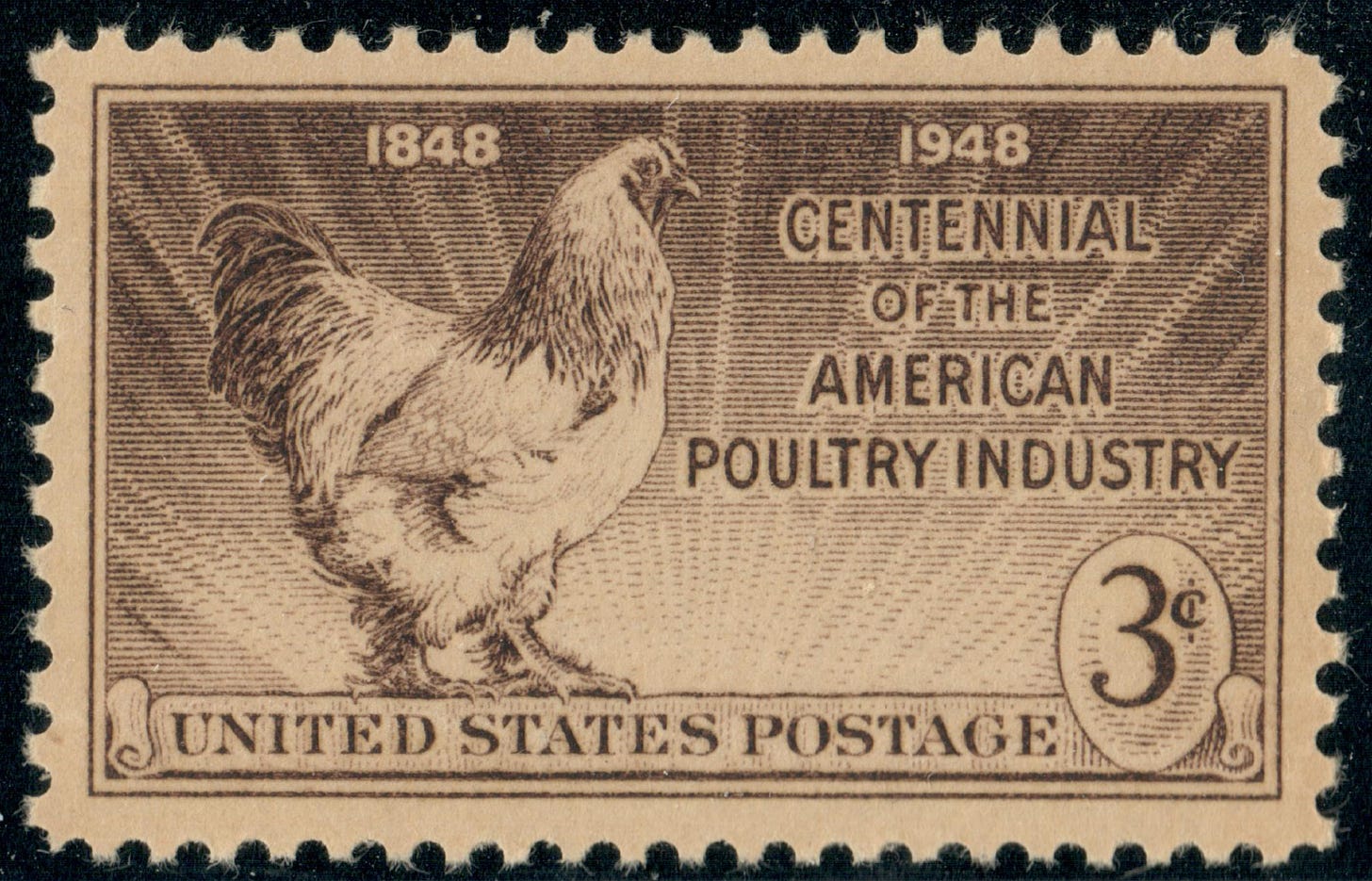 USA - 1948 - Poultry industry - Gallus gallus domesticus - 3¢ - #2966 - Picture 1 of 1