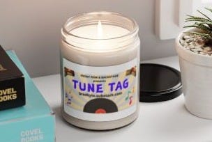 Tune Tag Scented Soy Candle - 9oz | Music-Inspired Candle for Music Lovers and Home Decor