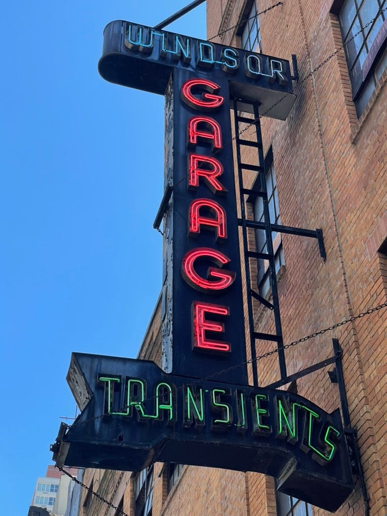 Windsor Garage Sign Transients NYC Upper East Side