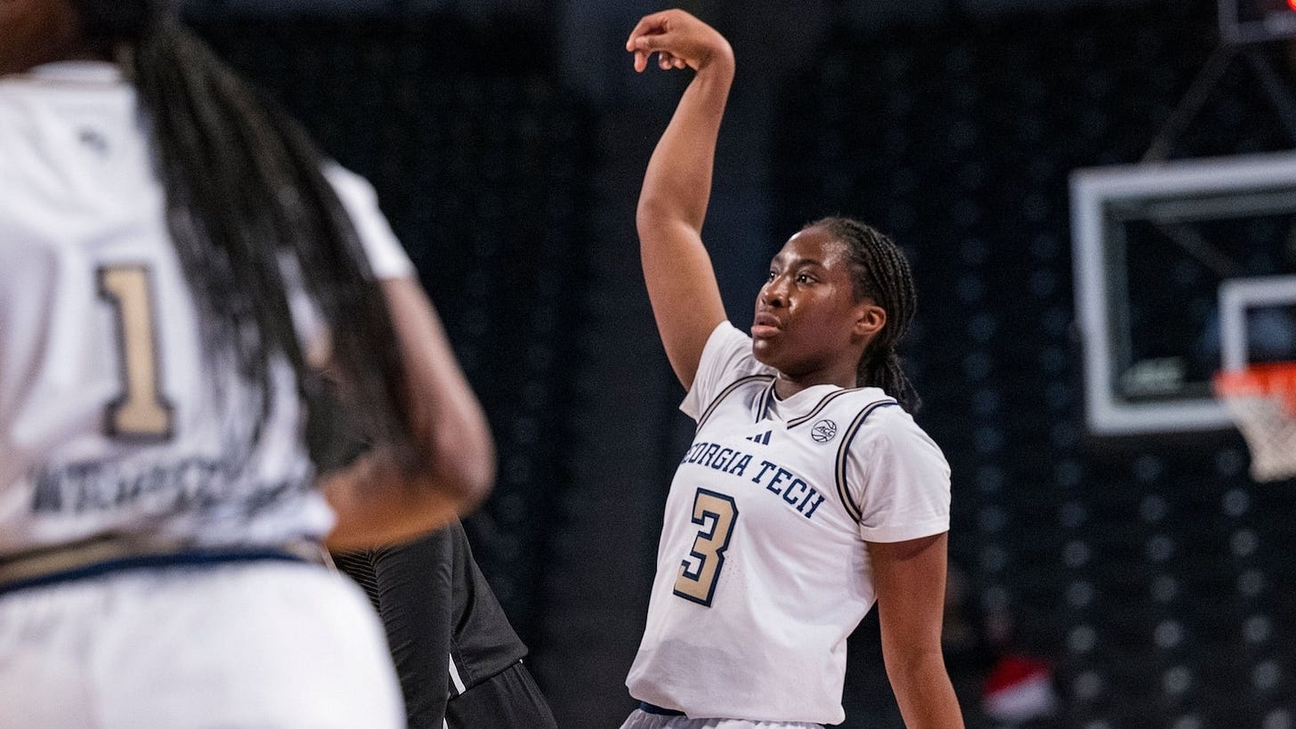 Georgia Tech's Dani Carnegie leads women's basketball starting five for  Week 7 | NCAA.com