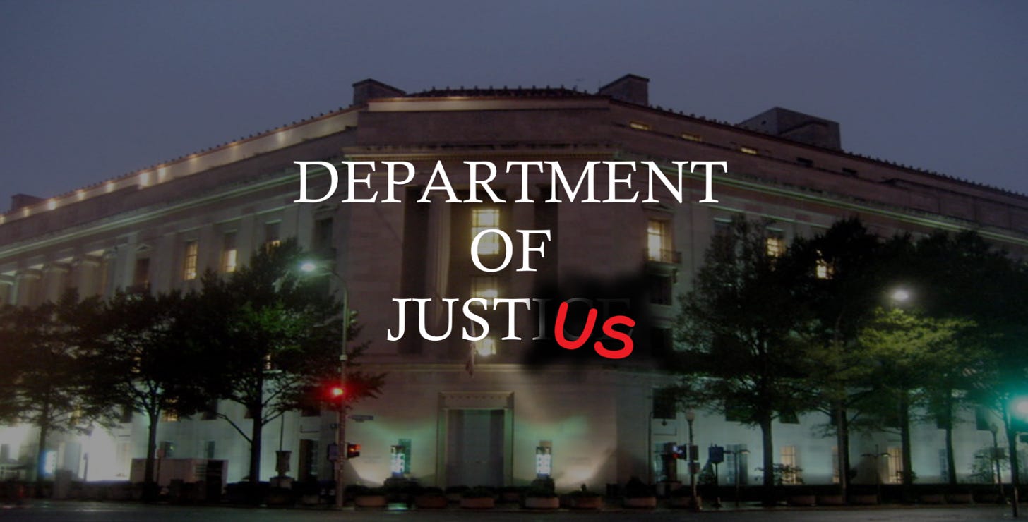 The Department of Just-Us Graphic