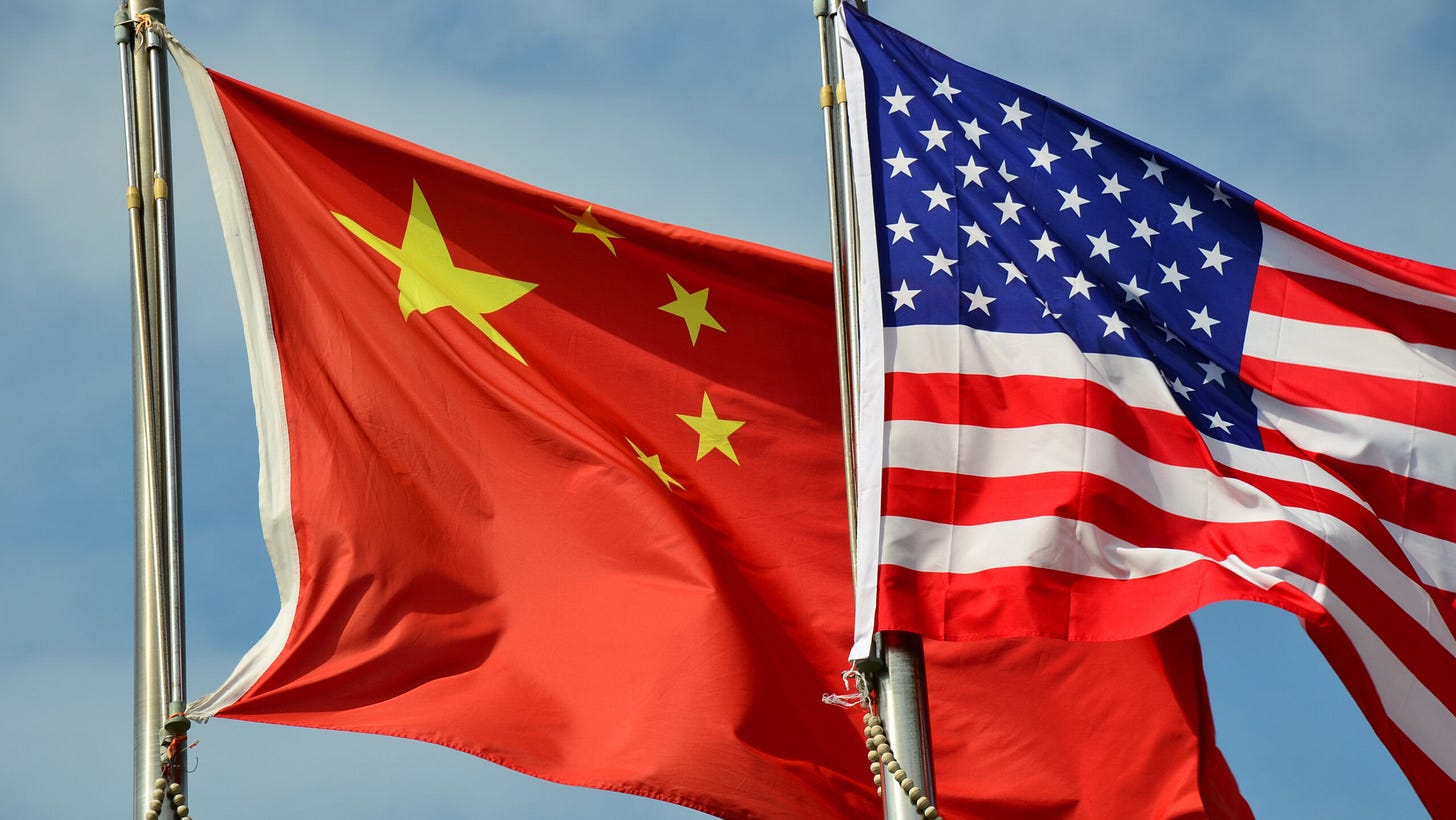 U.S. and China flags