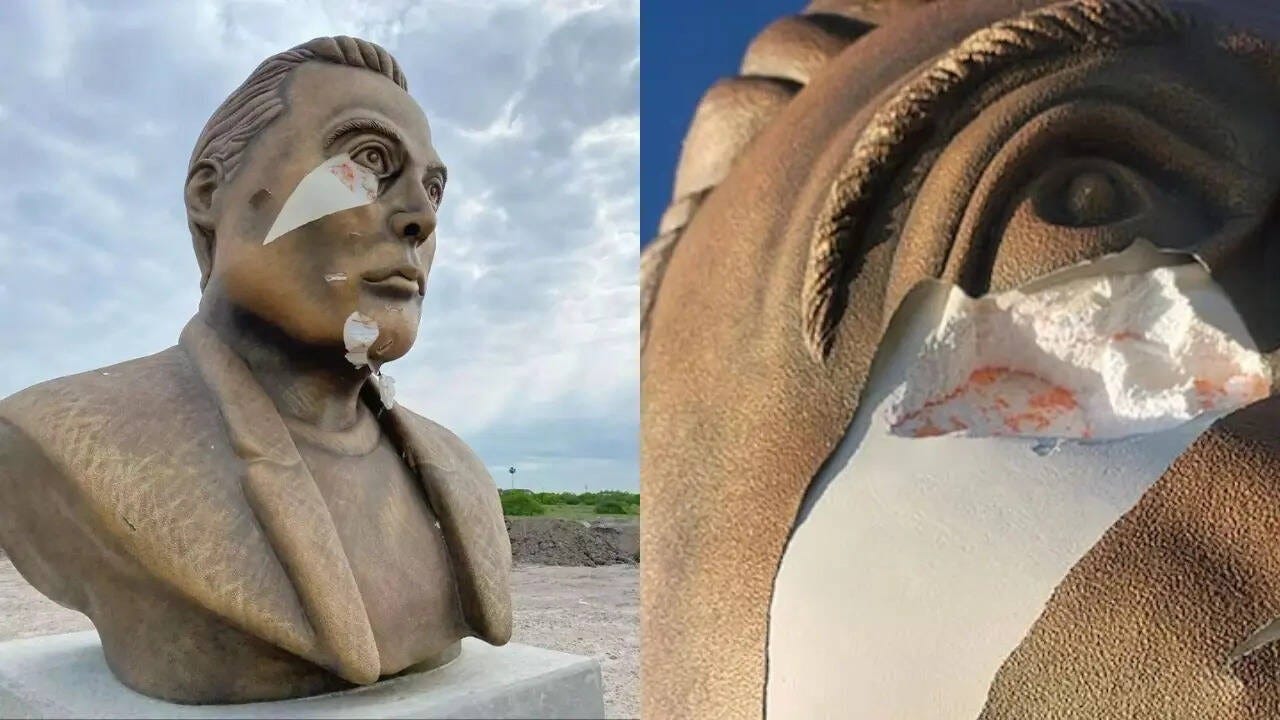 Why Did the Vandalised 12-Foot Elon Musk Statue Exist in the First Place? | Times Now Why Did the Vandalised 12-Foot Elon Musk Statue Exist in the First Place? | Times Now