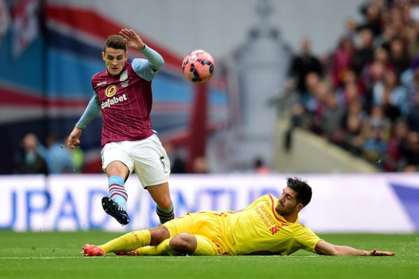 liverpool loses to villa fa cup soccer 2015