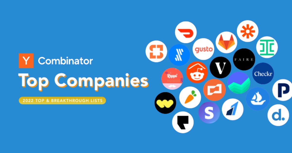 Y Combinator Top Companies - August 2022 | Y Combinator