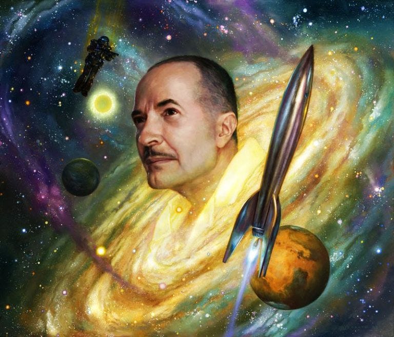 Bob Heinlein in an homage by Donato linked to source page
