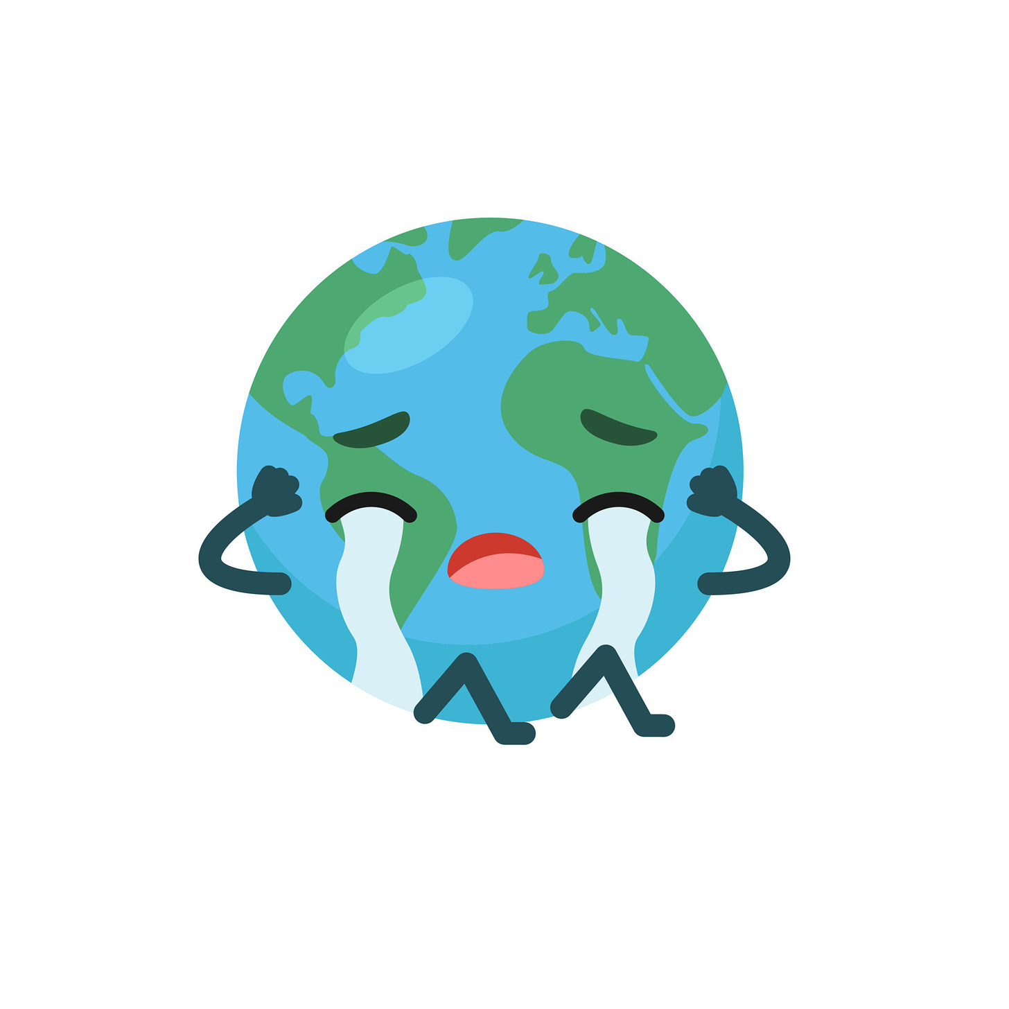 Sad character emotional planet earth. Environment day concept. Eco  friendly, save ecology concept. World map globe face emoji 8979136 Vector  Art at Vecteezy