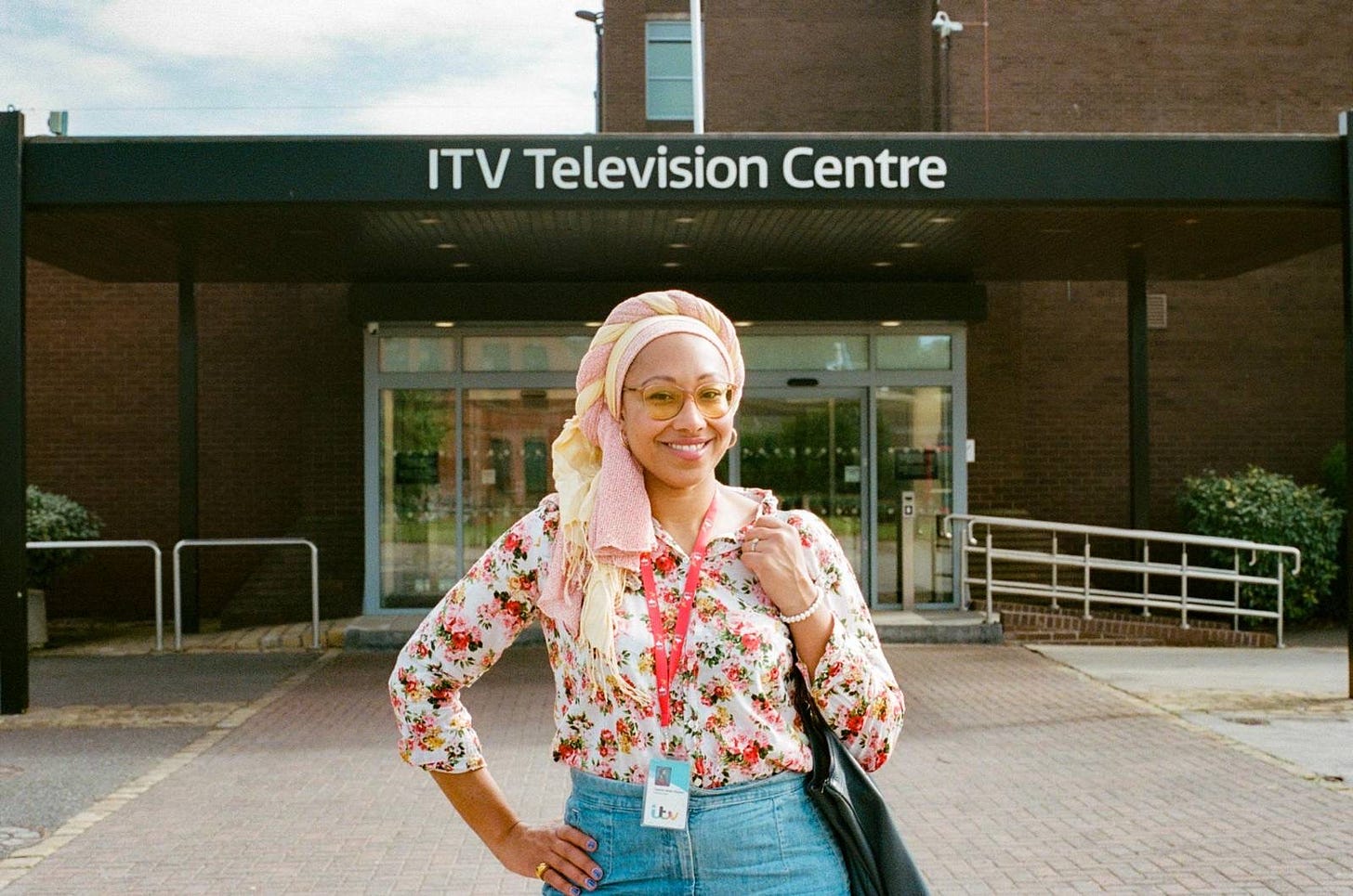 yassmin abdel-magied standing in front of ITV yorkshire sign