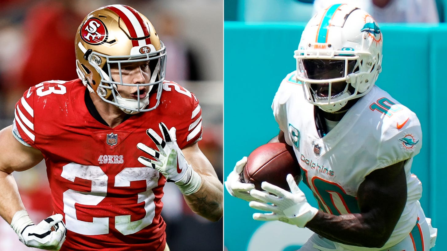 Don't overthink it, bettors — Christian McCaffrey is Offensive Player of  the Year, not Tyreek Hill | Sporting News