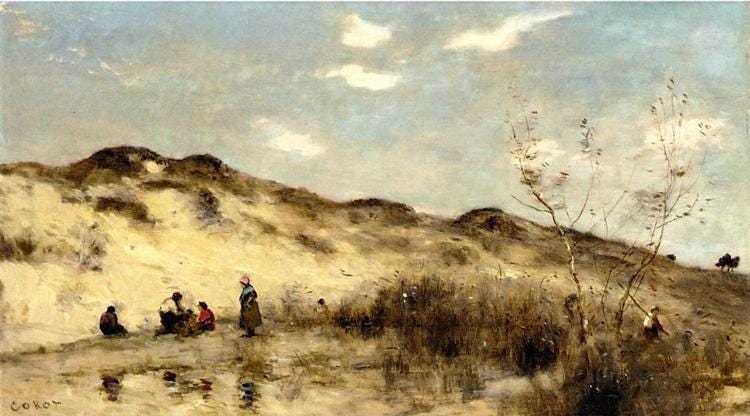 A Dune at Dunkirk, 1873 - Camille Corot