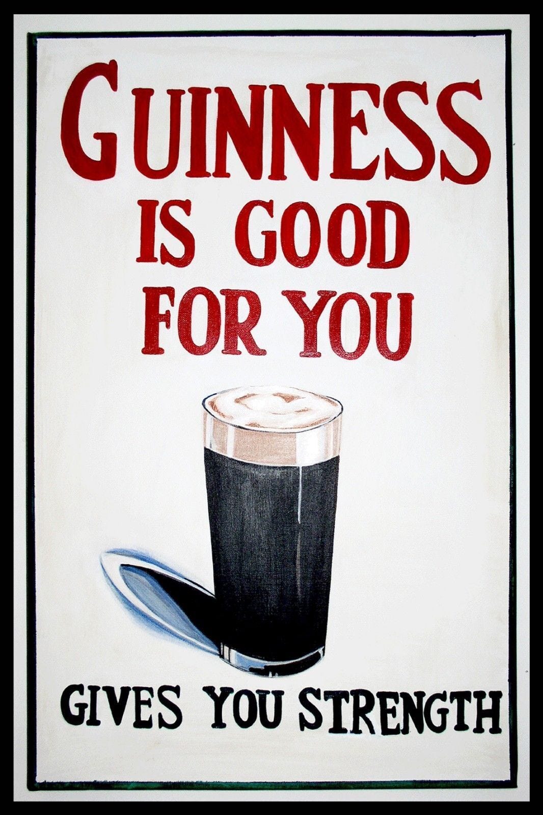 Guinness is good for you advert Vintage Retro style Metal Sign, man cave,  bar