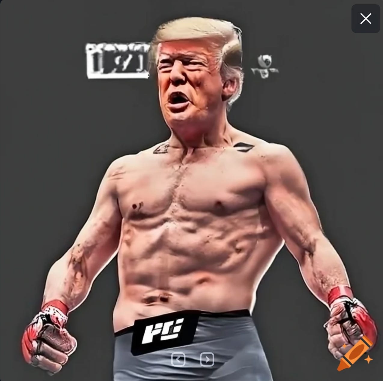 Donald Trump in UFC gear