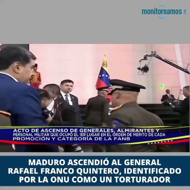 Roque Castro on Twitter: "Maduro ascendió al general Rafael Franco Quintero,  identificado por la ONU como un torturador. https://t.co/3b68xR4l0E" /  Twitter