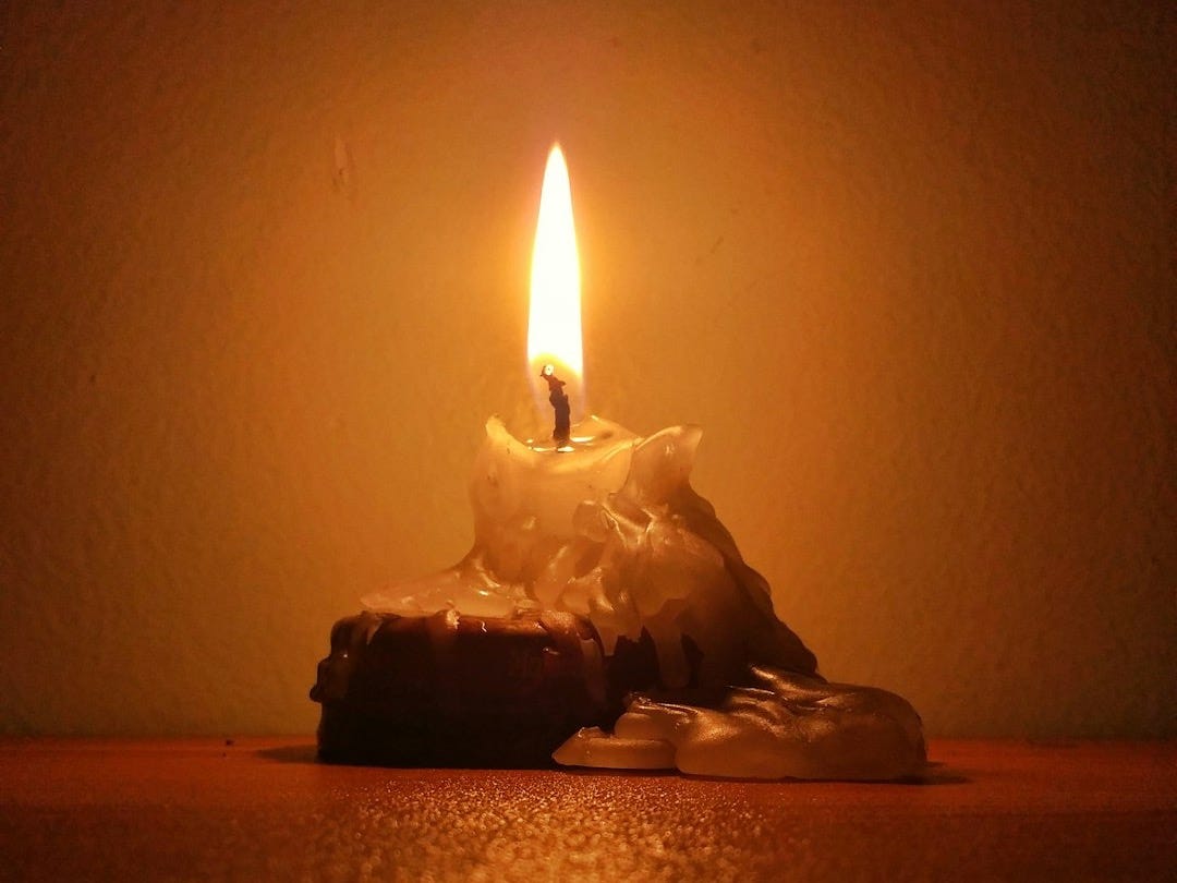 lighted candle