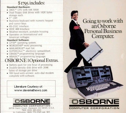 osborne old style lasptop computer