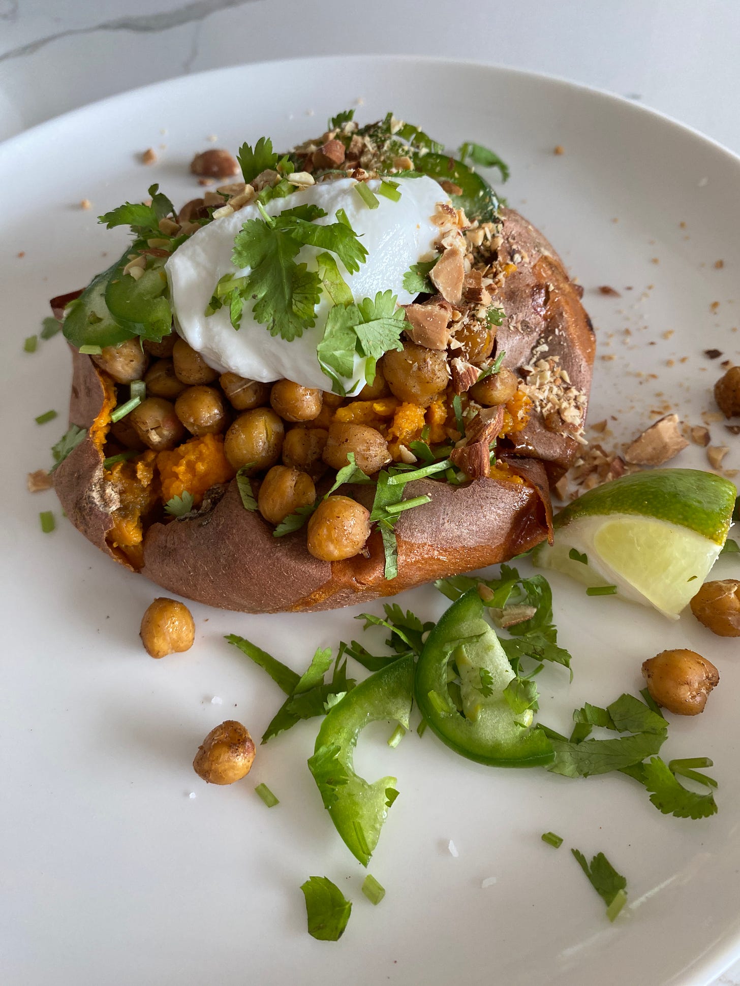 sweet potato with chickpeas