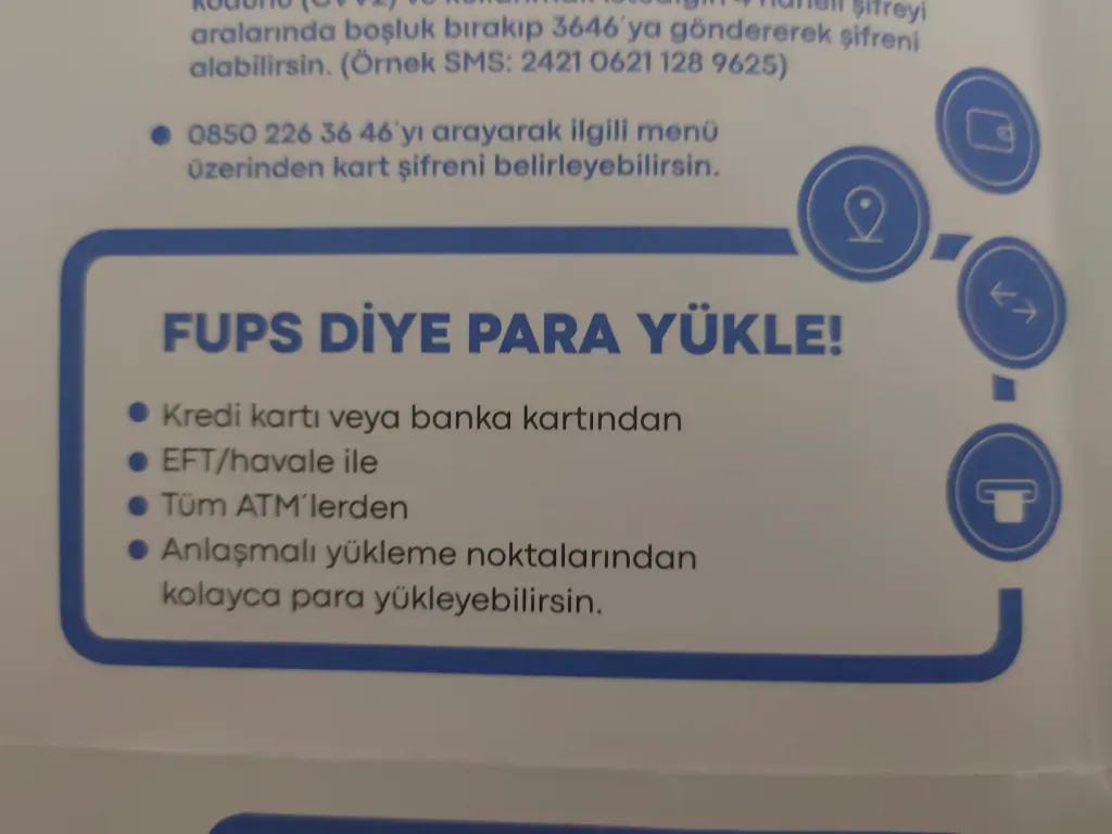 FUPS para yükle