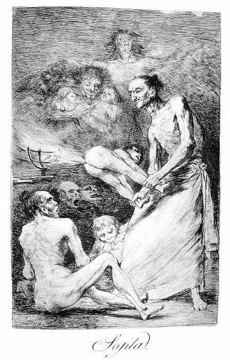 Blow, 1799 by Francisco de Goya: Buy fine art print