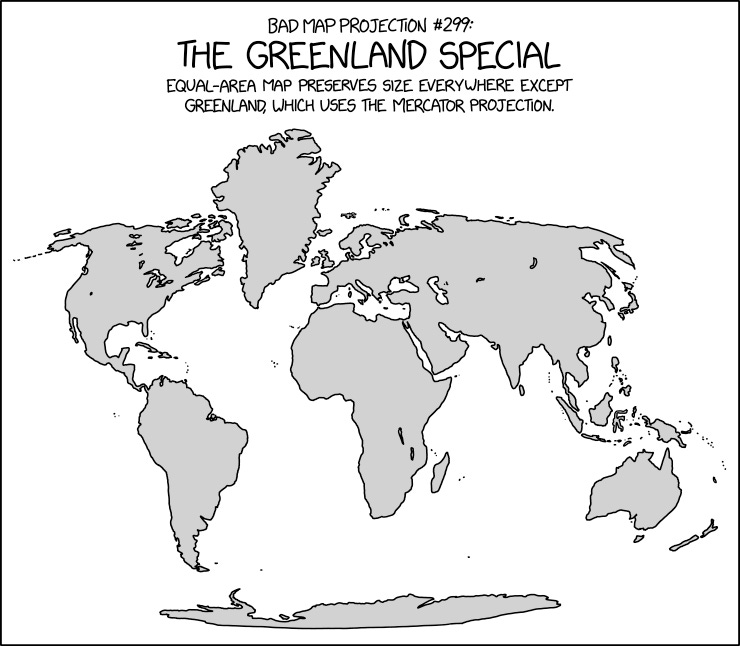 Bad Map Projection: The Greenland Special