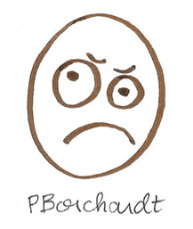 Drawing of a very sad face (pen)