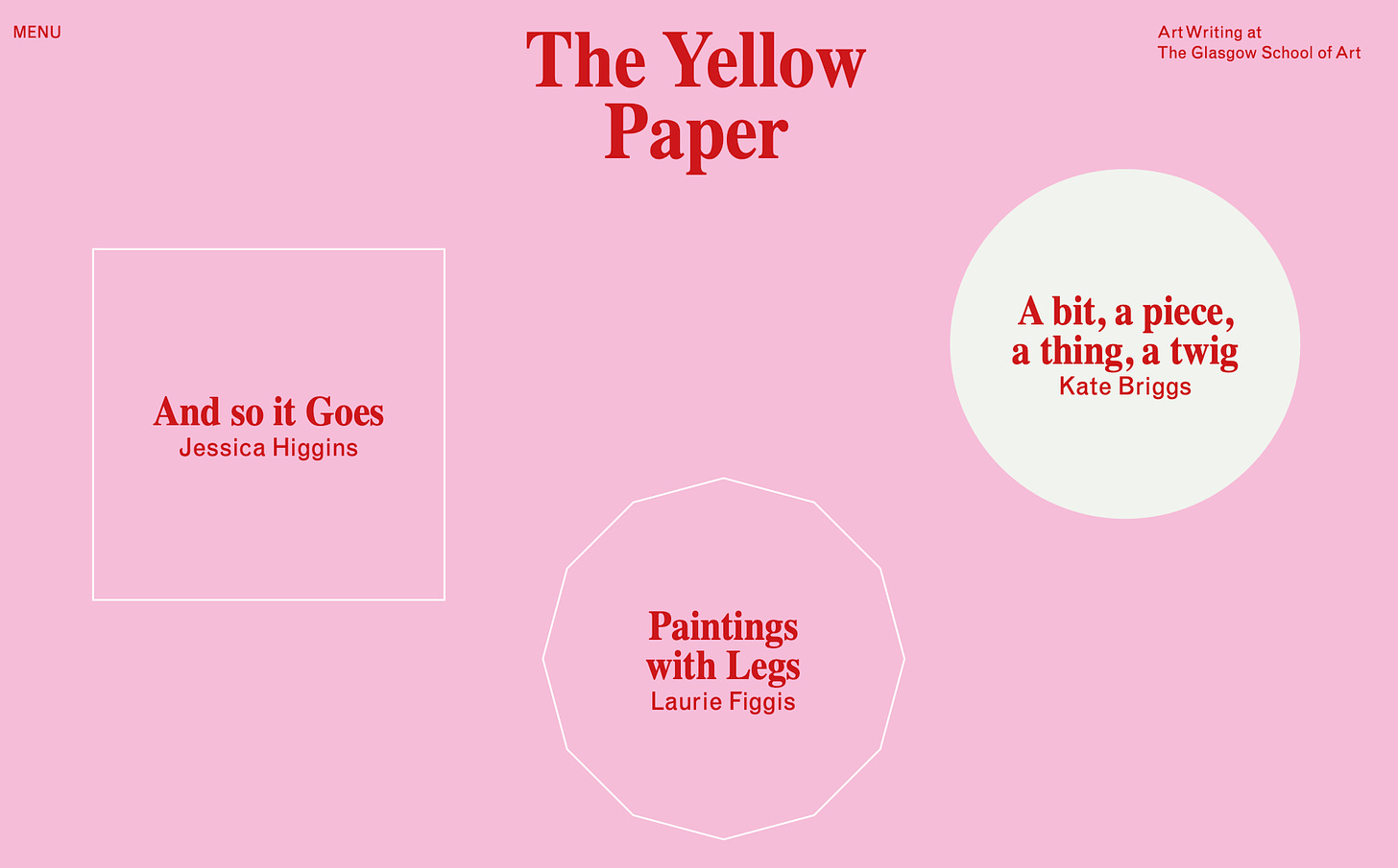 screenshot of the yellow paper website