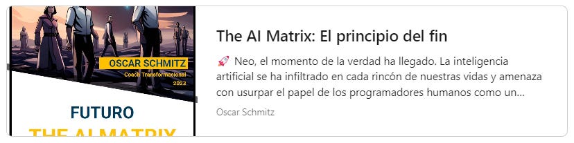 #PDF The AI Matrix: El principio del fin (2023) | Oscar Schmitz