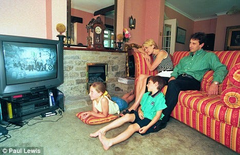 Families so busy the only time they spend together is watching TV | Daily  Mail Online