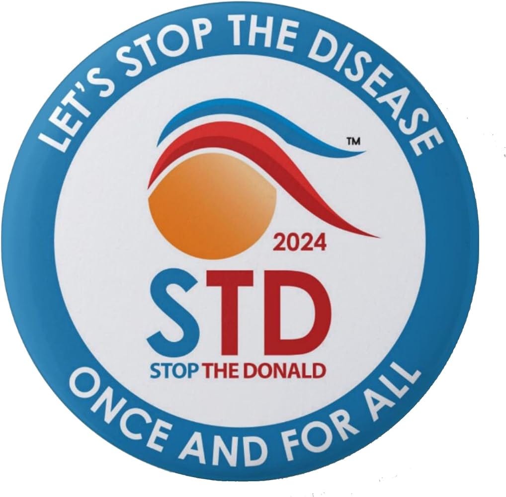 Amazon.com: Anti Trump Button 2024 - STD - Stop the Donald | Funny :  Clothing, Shoes & Jewelry