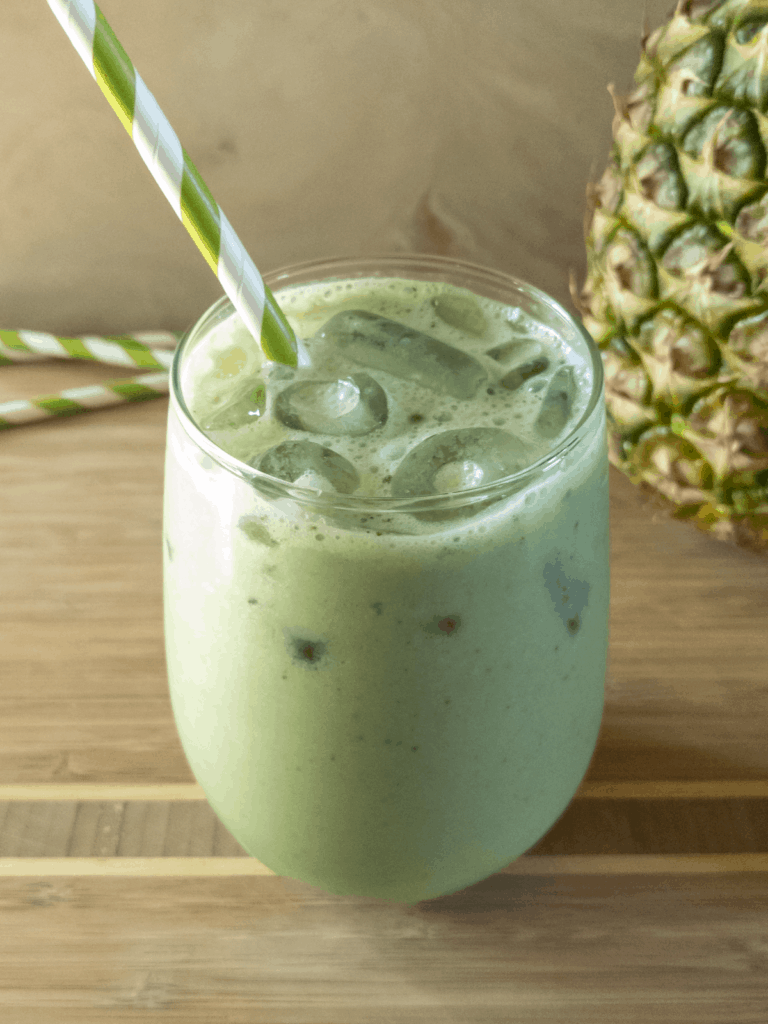 Iced Coconut and Pineapple Matcha