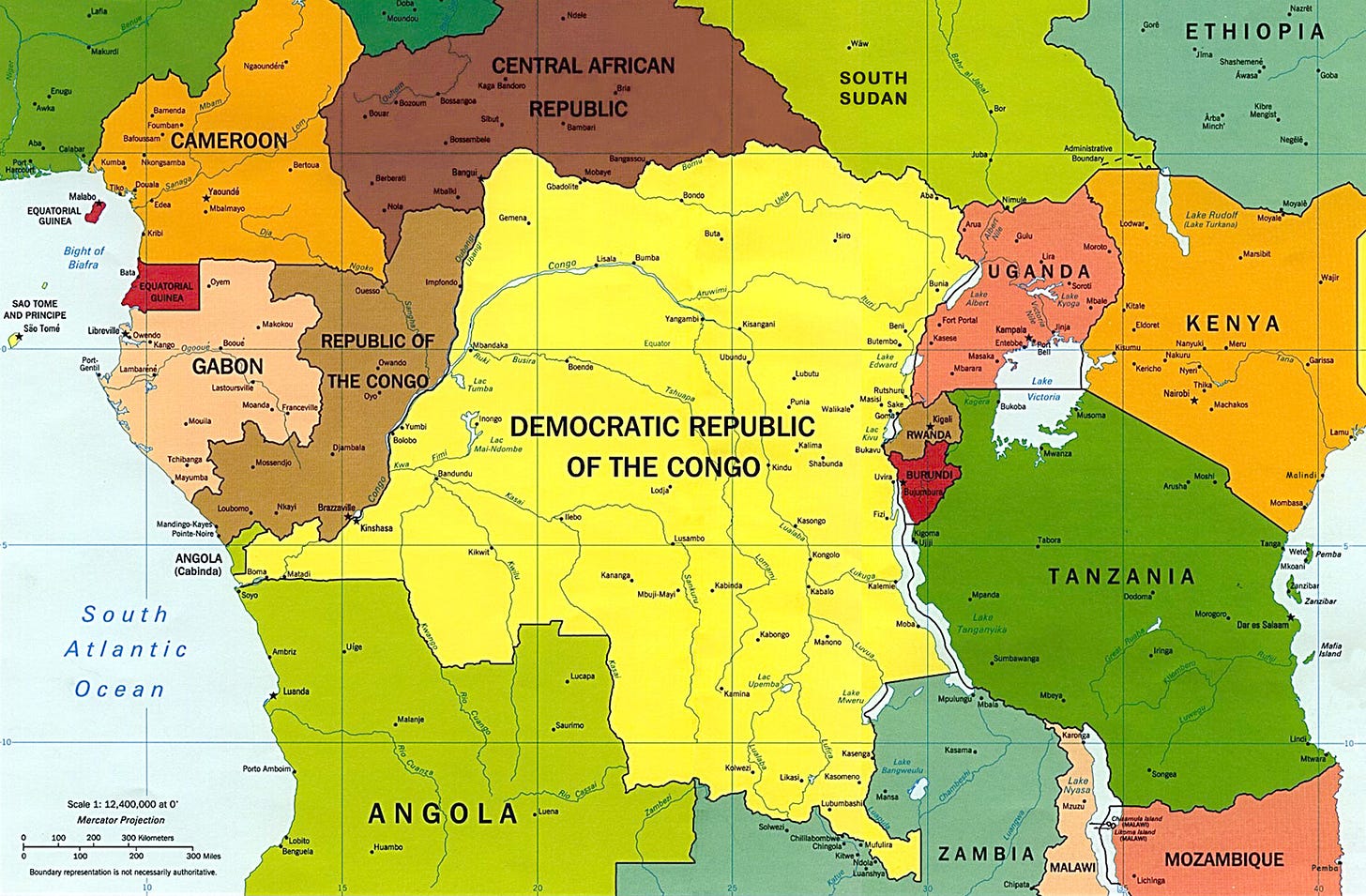 Map of the Central Africa - Travel Guide