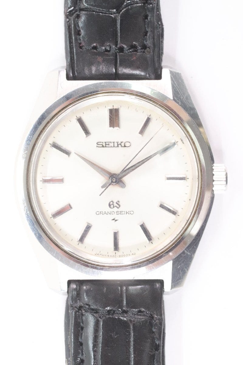 SEIKO GS グランドセイコー 4420-9000 手巻き SS メンズ 腕時計 社外ベルト 稼働品 5469-HA