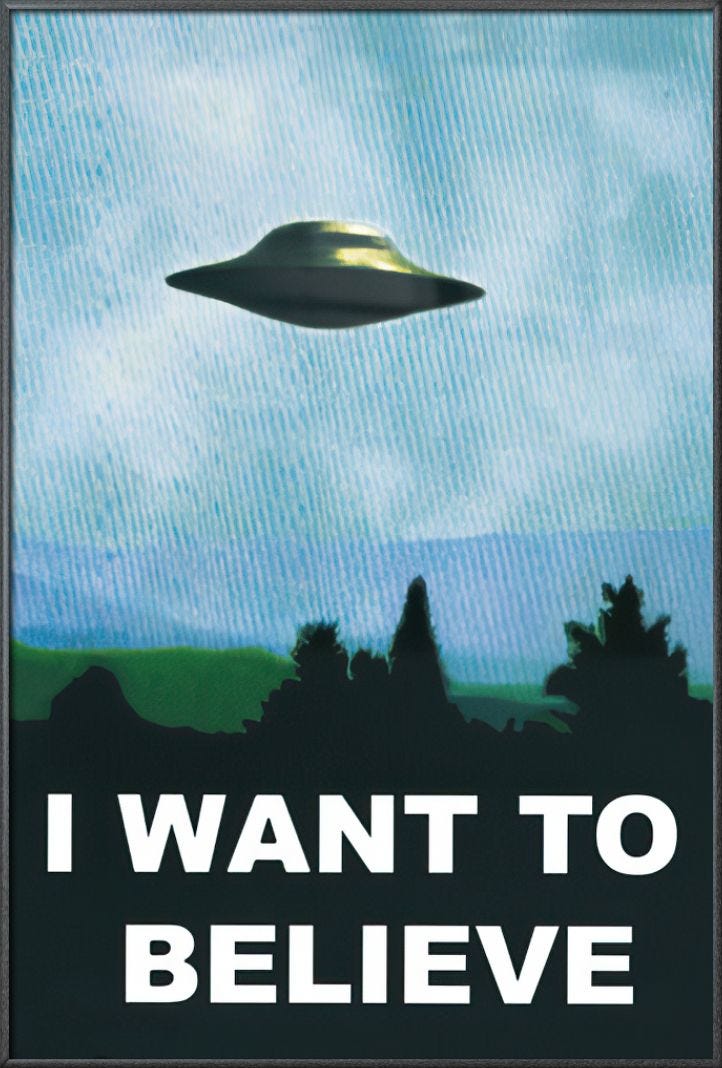 I Want To Believe - Framed TV Show Poster (Ufo / X-Files) (Size: 25" X 37") - Picture 10 of 69