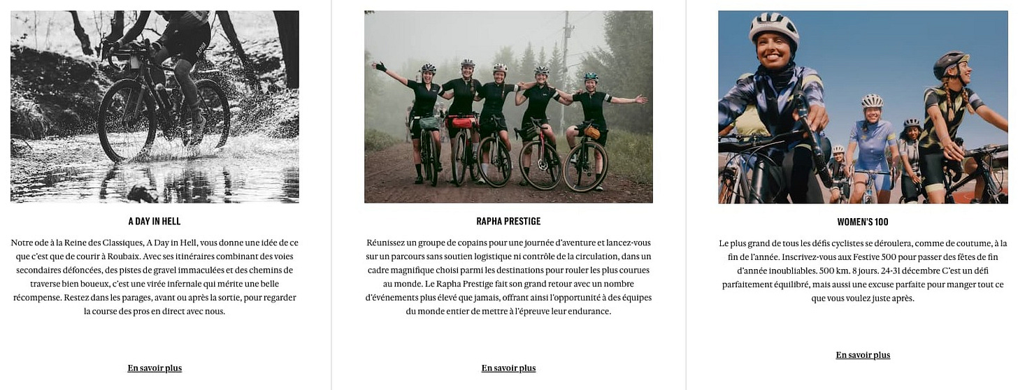 Rapha expérience 1