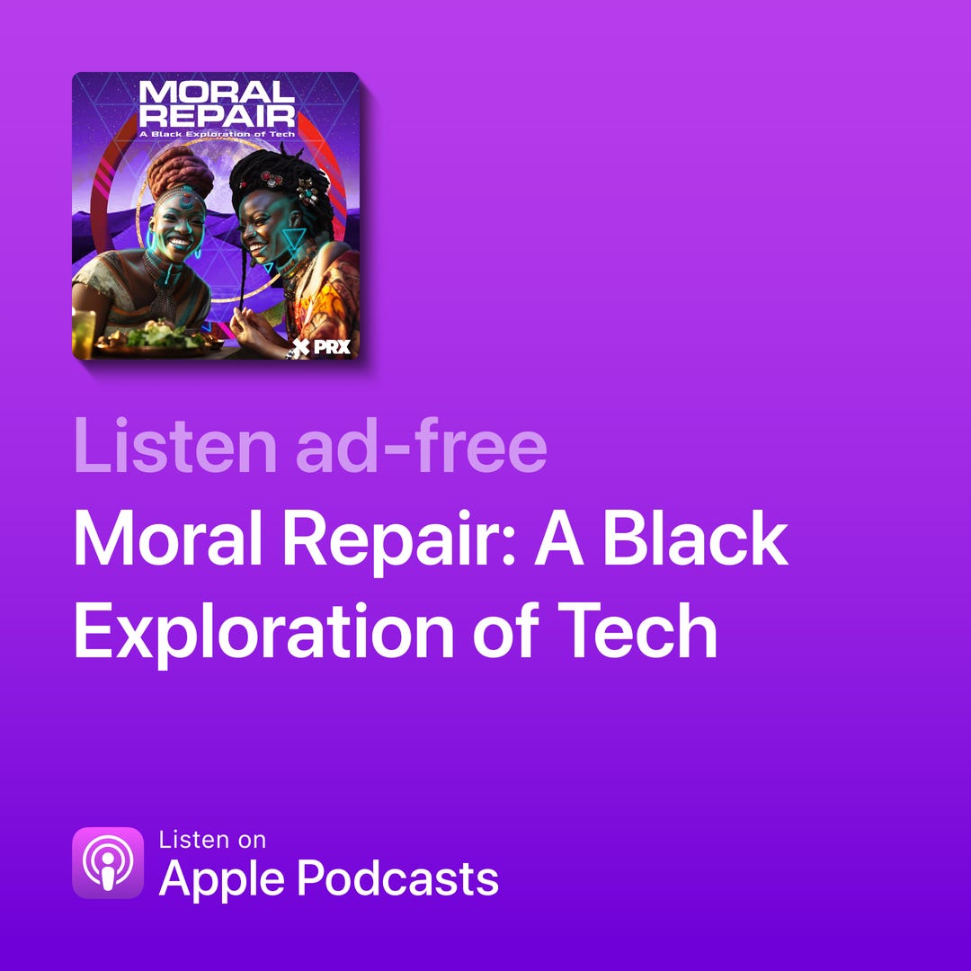 Listen ad-free graphic for Moral Repair podcast