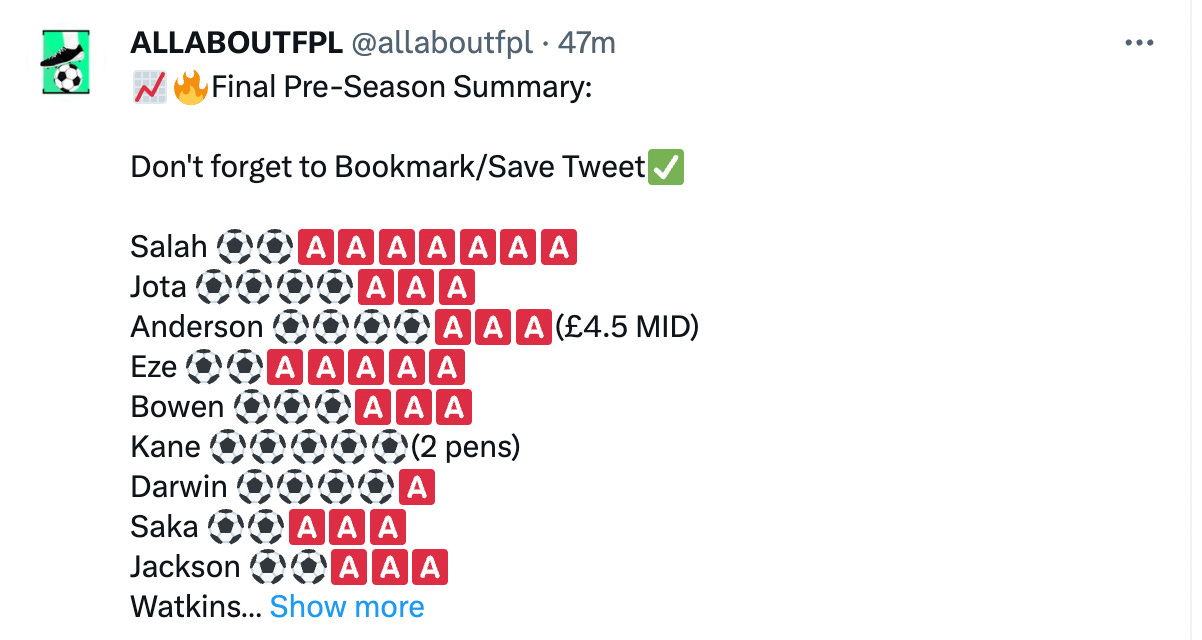 My updated FPL draft! 