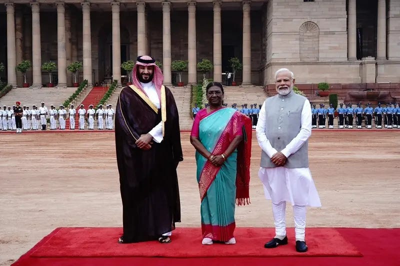 Saudi Crown Prince accorded grand welcome at Rashtrapati Bhavan, holds  talks with PM Modi