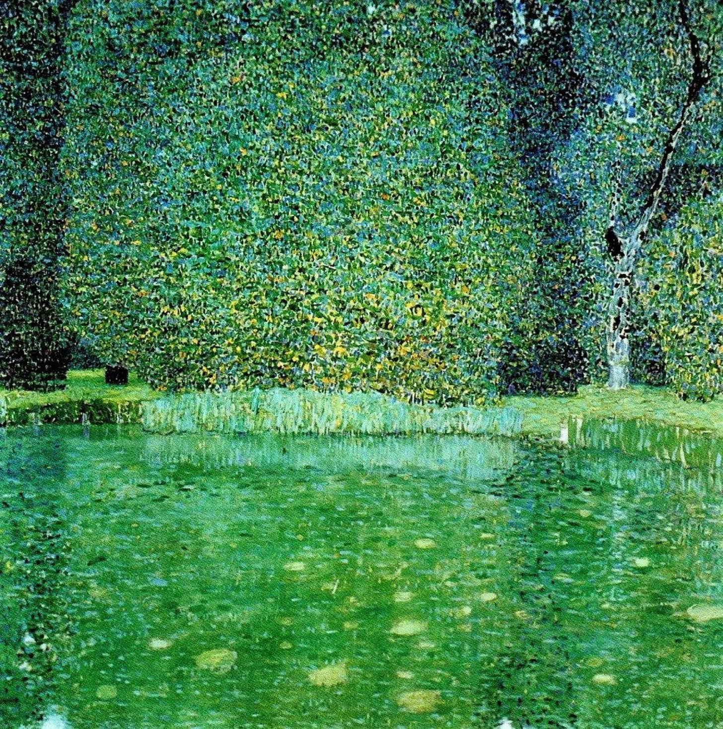 The pond in the castle Kammer on Attersee lake, 1910, 110×110 cm by Gustav  Klimt: History, Analysis & Facts | Arthive