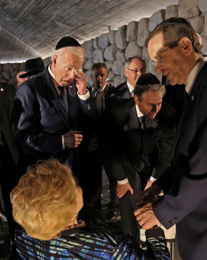 Biden meets with Holocaust survivors at memorial in Jerusalem - ABC News