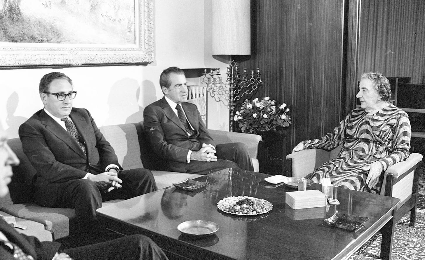 Nixon with Israeli Prime Minister Golda Meir, June 1974.
