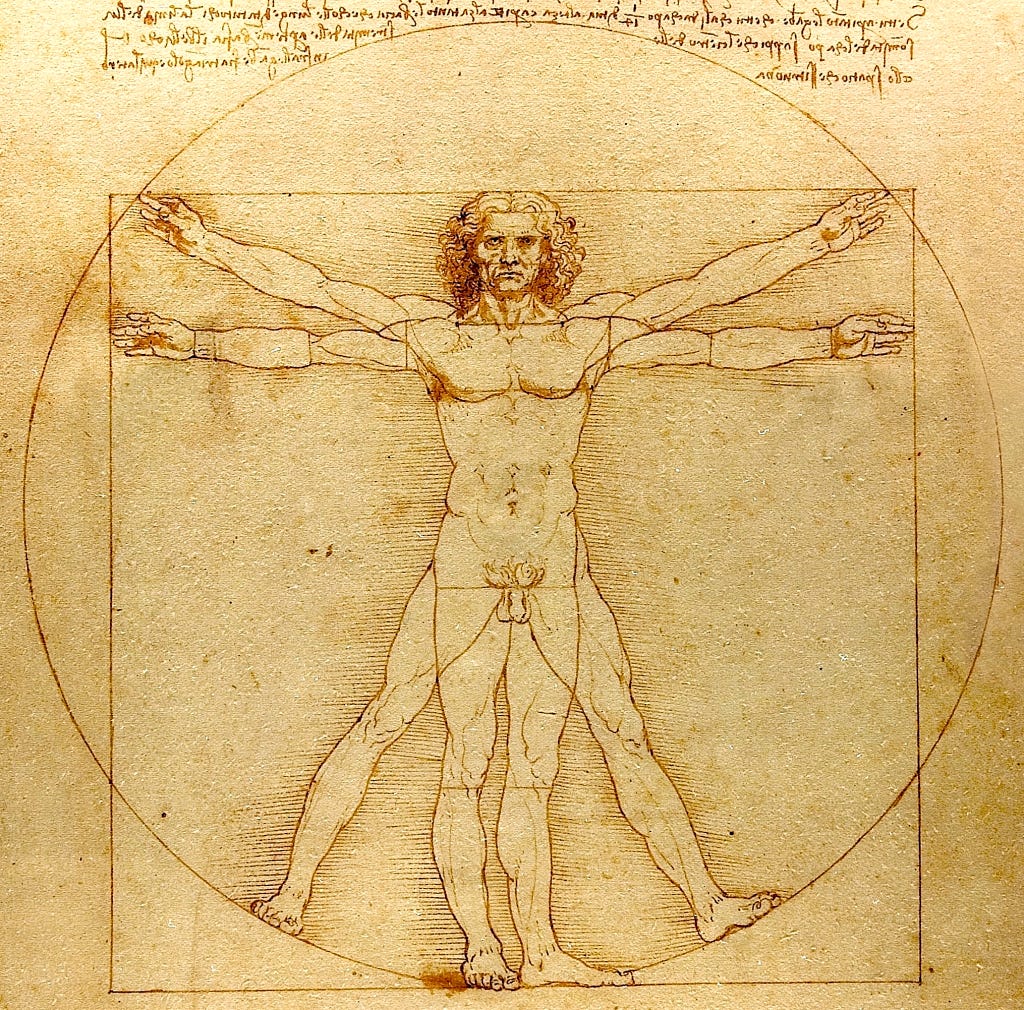 Image of Leonardo da Vinci,  Vitruvian Man, circa 1490