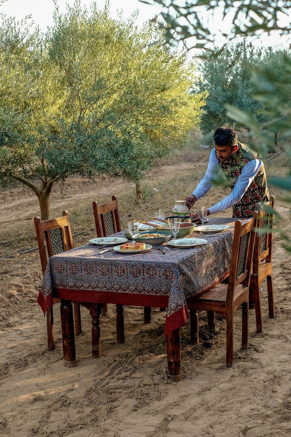 Mediterranean inspired lunch in the Olive farm