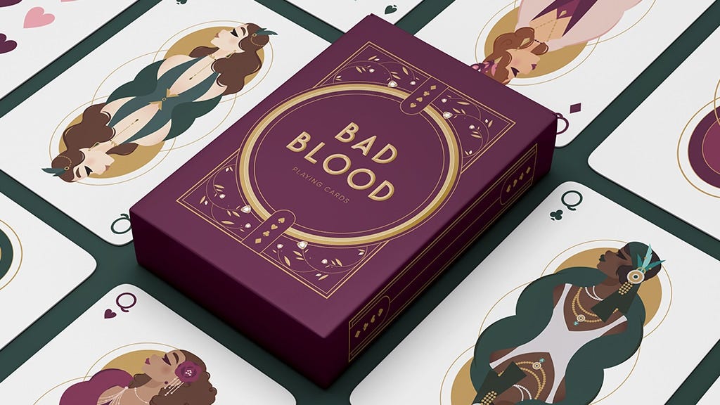 Project image for BAD BLOOD Playing Cards & Murder Mystery Game