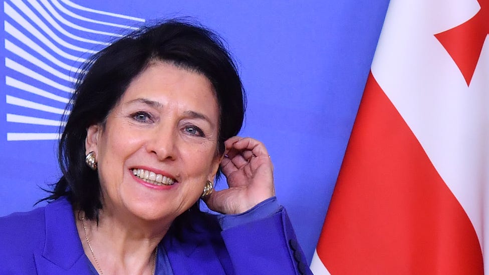 Georgian President Salome Zourabichvili in Brussels, January 2019