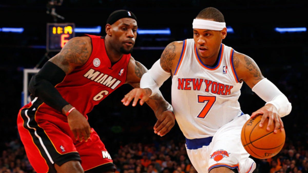 Knicks' Carmelo Anthony passes Heat's LeBron James for NBA's most popular  jersey - Sports Illustrated