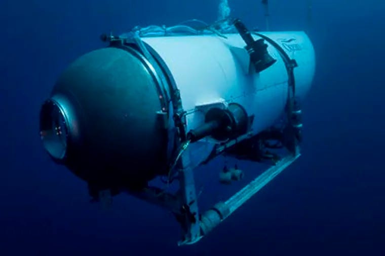 OceanGate Expedition's Titan submersible in June 2021. On Monday, a rescue operation was underway deep in the Atlantic Ocean in search of the technologically advanced submersible vessel carrying five people to document the wreckage of the Titanic, the iconic ocean liner that sank more than a century earlier.