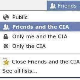 Friends Publi Friends and the CIA Only me and the CIA Only the CIA Close Friends and the CIA See all lists...
