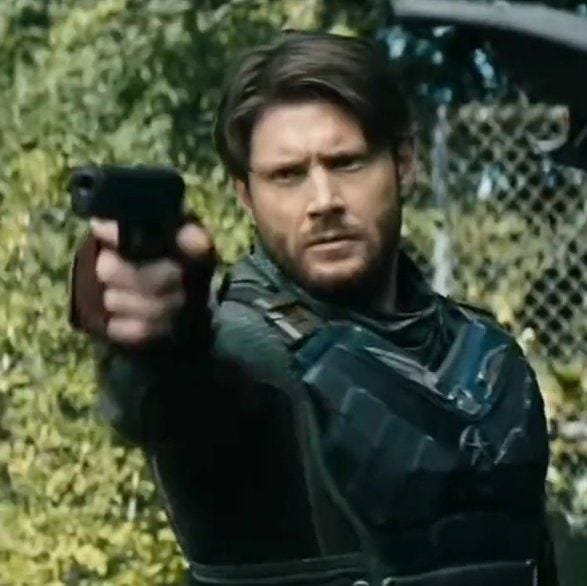 Jensen Ackles Soldier Boy holding gun in the boys 3.7