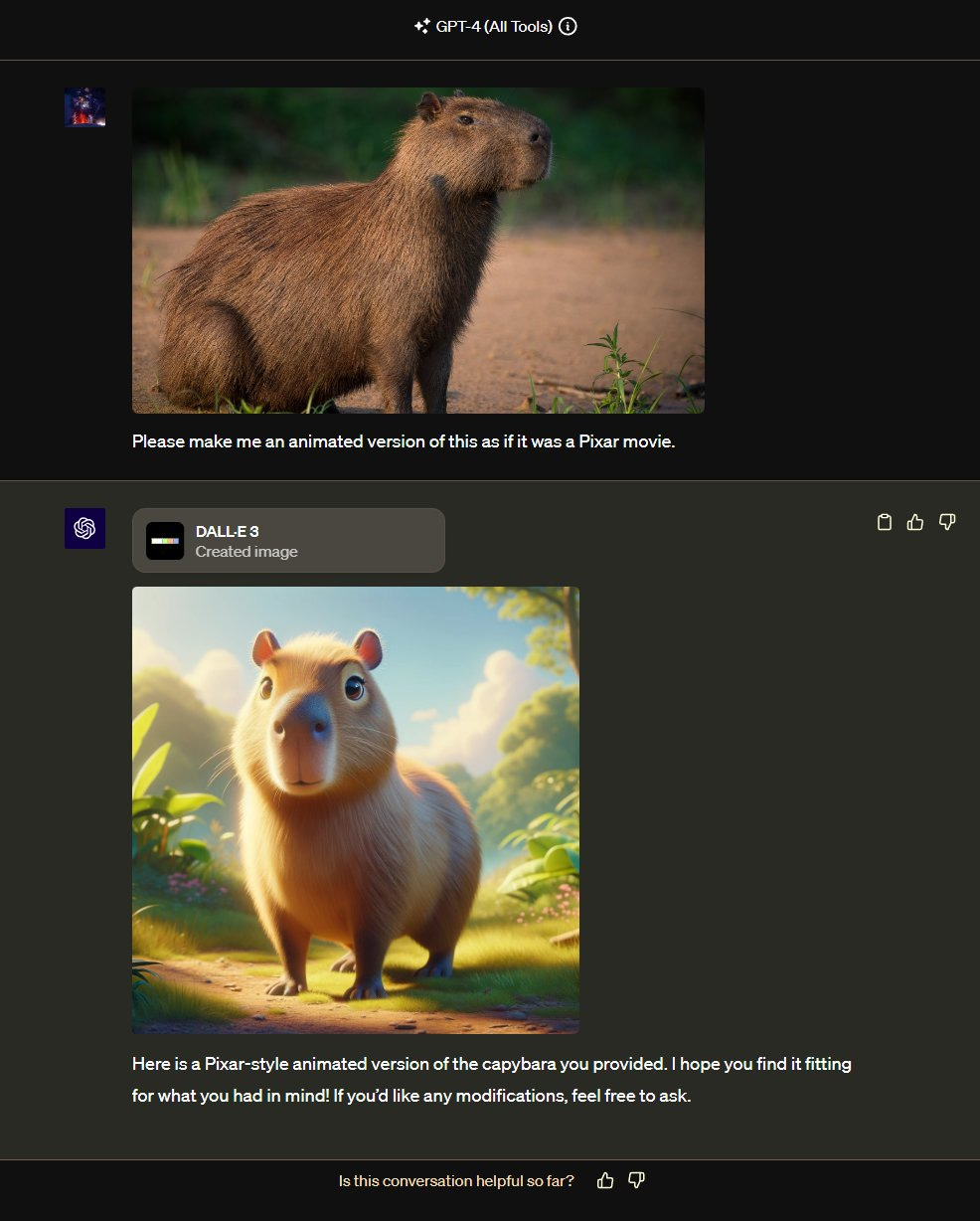Capybara upload changed into Pixel style character by ChatGPT Plus
