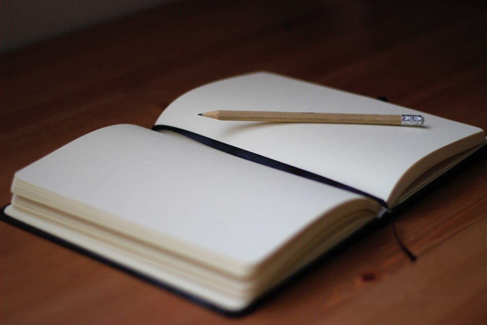 Open journal with pencil (Credit: Jan Kahánek / Unsplash)