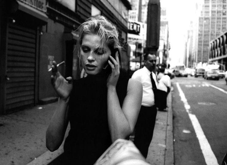 Annie Morton, New York, 1996⁠  by photographer, Peter Lindbergh. 